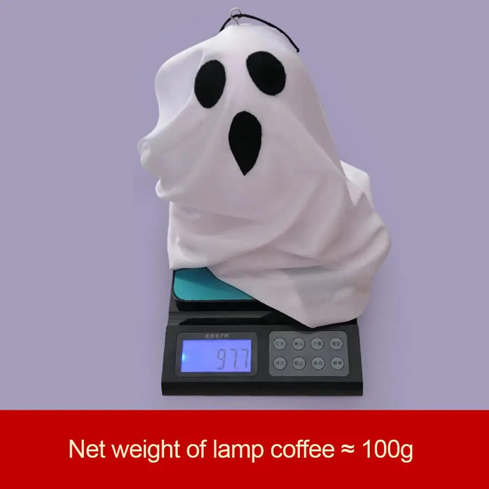 Halloween Glowing White Ghost LED Hanging Ghosts Horror Props with Fairy Light Indoor Outdoor Haunted House Halloween Decoration Suncollections