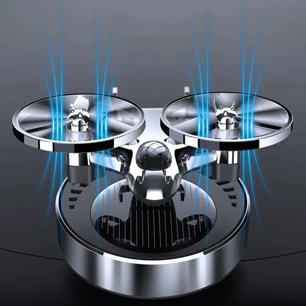 Solar Aircraft Car Decoration Ornaments Solar Powered Rotation Helicopter Car Energy Air Freshener Fragrance Diffuser - Suncollections
