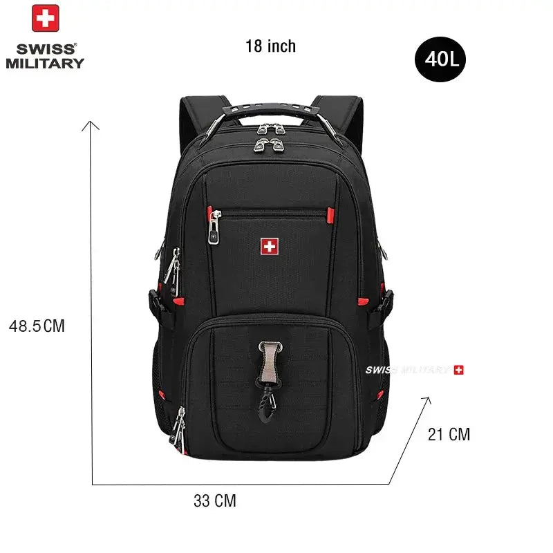 Waterproof Men's Backpack 15.6/17 Inch Laptop Backpacks School Travel Bags Swiss-style Large Capacity Business Bagpack Mochila - Suncollections