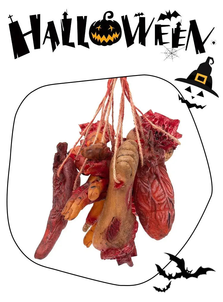 Hanging Pendant Scary Bloody Eyeball Finger Hanging Props Horror Halloween Ornament  Haunted House Halloween Party Scary Props Suncollections