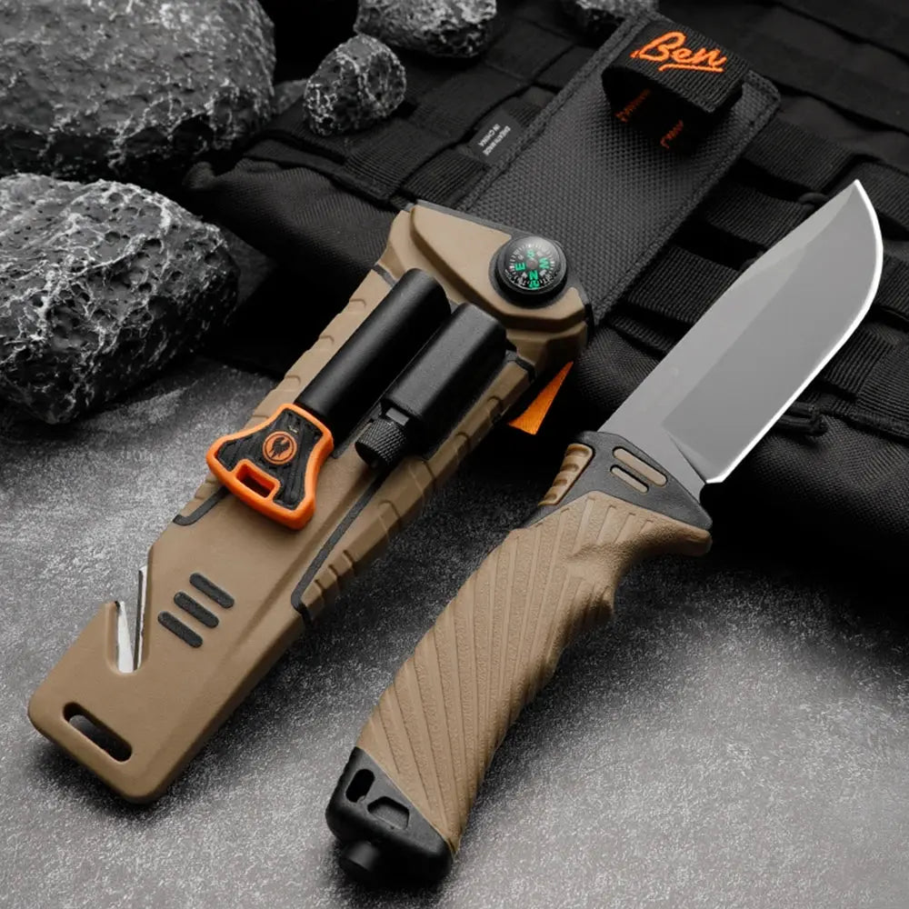 Gb 1500 Fixed Blade Knife Military High Quality Outdoor Camping Hunting Survival - Suncollections