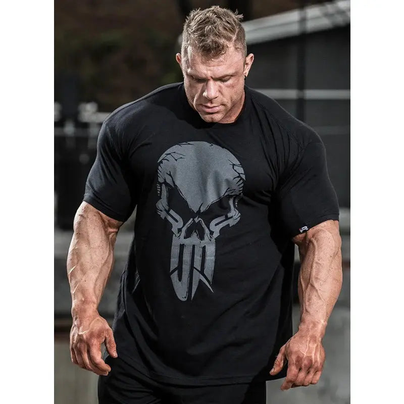 New Sports T-shirt Men's and Women's Loose Round Neck Casual American Printed High Quality Cotton Fitness Jacket Short Sleeve Suncollections