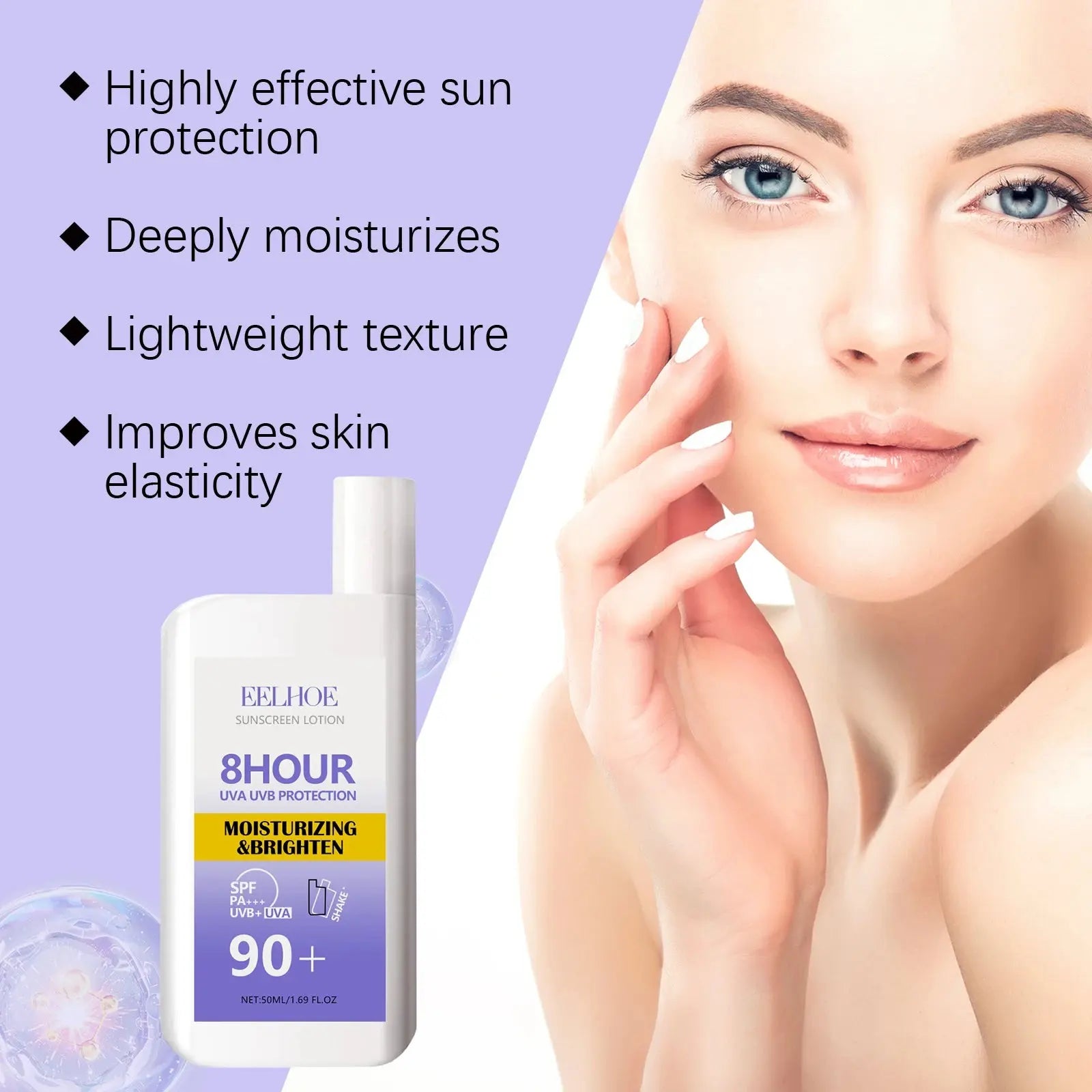 Sunscreen Cream Spf 90+ UV Protective Sunburn Repair Cream Sun Block Isolation Cream Moisturizing Oil-Control Skin Care Products - Suncollections