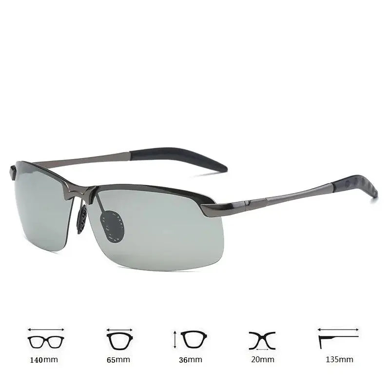 Men Photochromic Polarized Sunglasses Driving Fishing Chameleon Glasses Change Color Sun Glasses Day Night Vision UV400 Eyewear - Suncollections