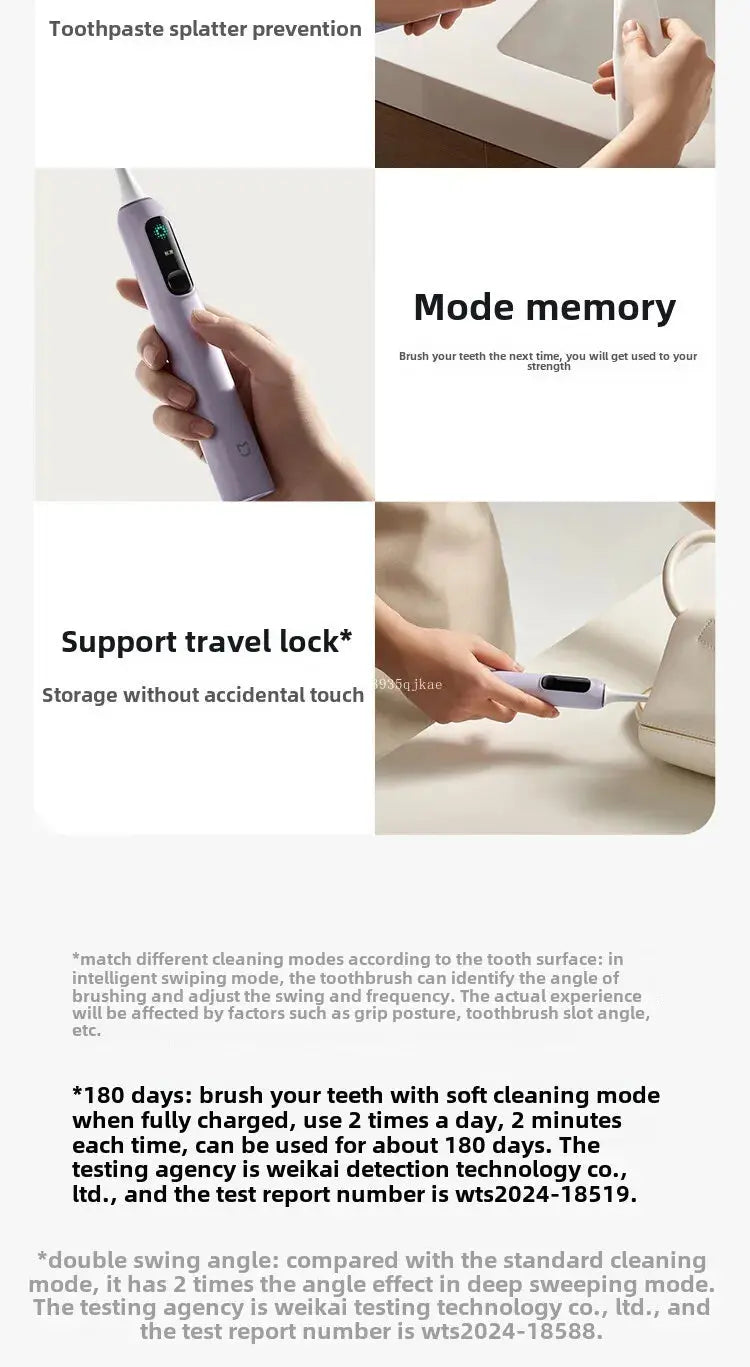 Xiaomi Mijia Sonic Sweep Vibration Electric Toothbrush Pro Intelligent Tooth Surface Recognition Digital Display Reminder - Suncollections