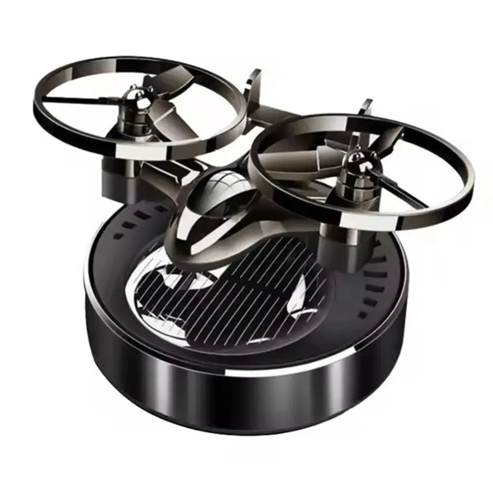 Solar Aircraft Car Decoration Ornaments Solar Powered Rotation Helicopter Car Energy Air Freshener Fragrance Diffuser - Suncollections