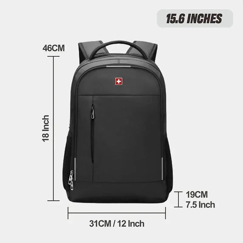 SWISS Men Laptop Backpack Waterproof Anti Theft USB Bag Large Capacity Fashion School Backpack Travel Backpack Back Pack Mochila - Suncollections