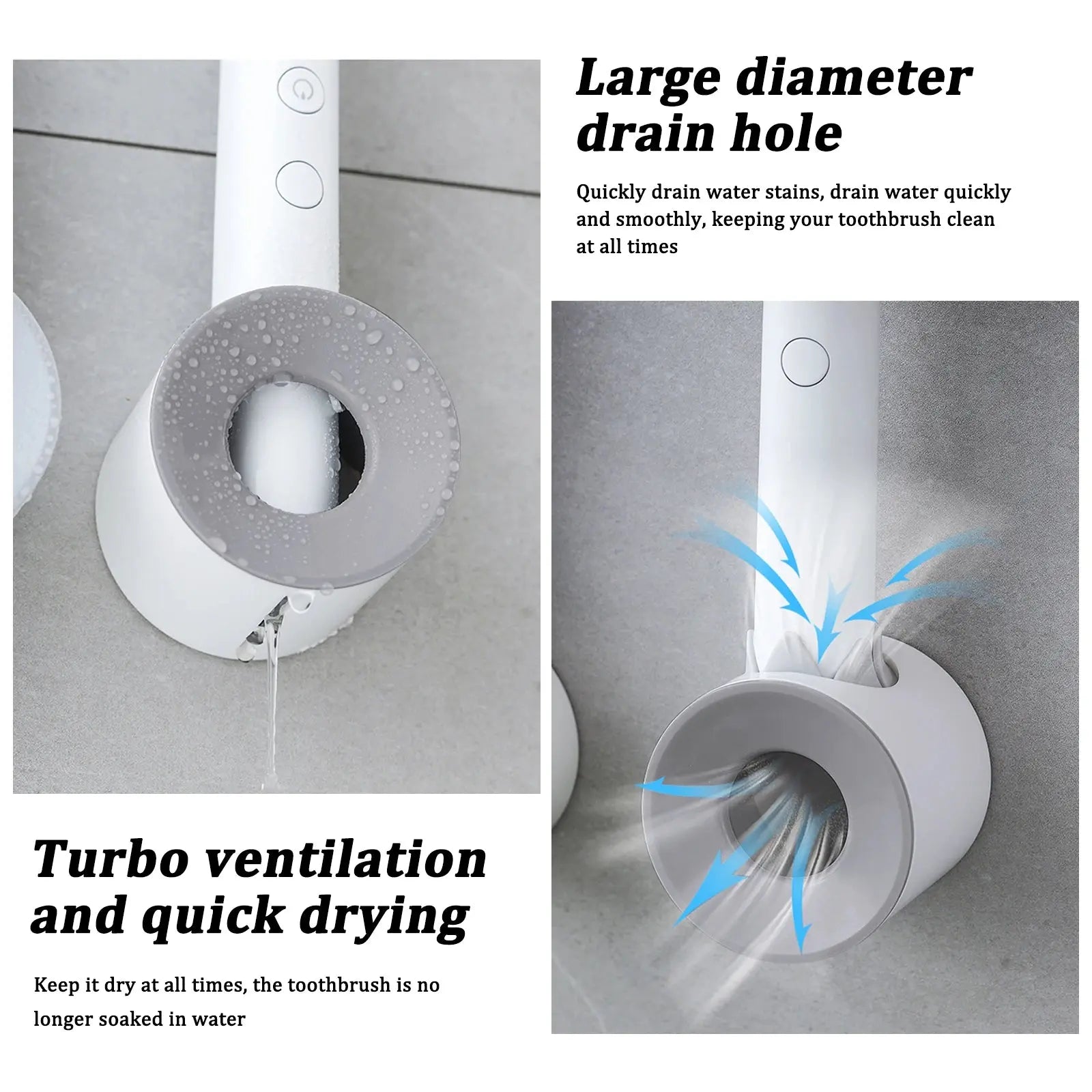 Electric Toothbrush Holder Wall Mounted Storage Rack - Suncollections