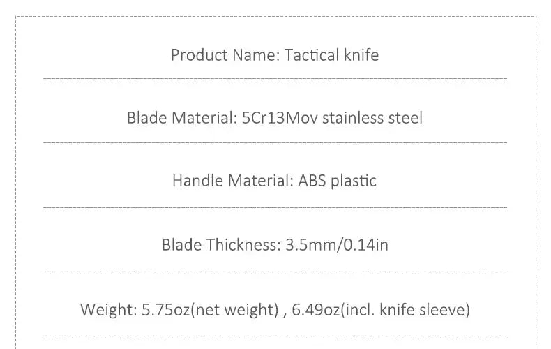 Outdoor Camping Tactical Straight Knife, Portable Outdoor Tool Knife - Suncollections