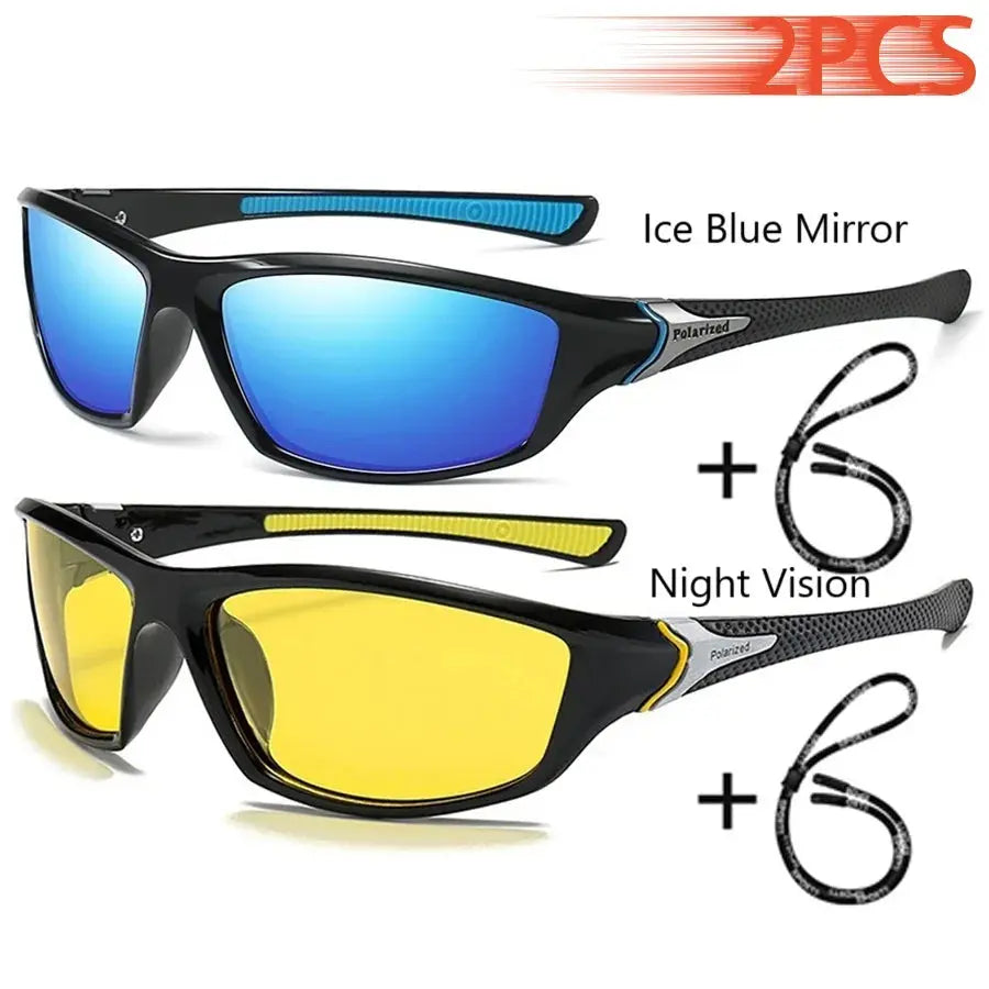 Men And Women Outdoor Sports Polarized Sunglasses With Chain Cycling Climbing Skiing Fishing Vintage Sun Glasses UV400 Eyewear - Suncollections