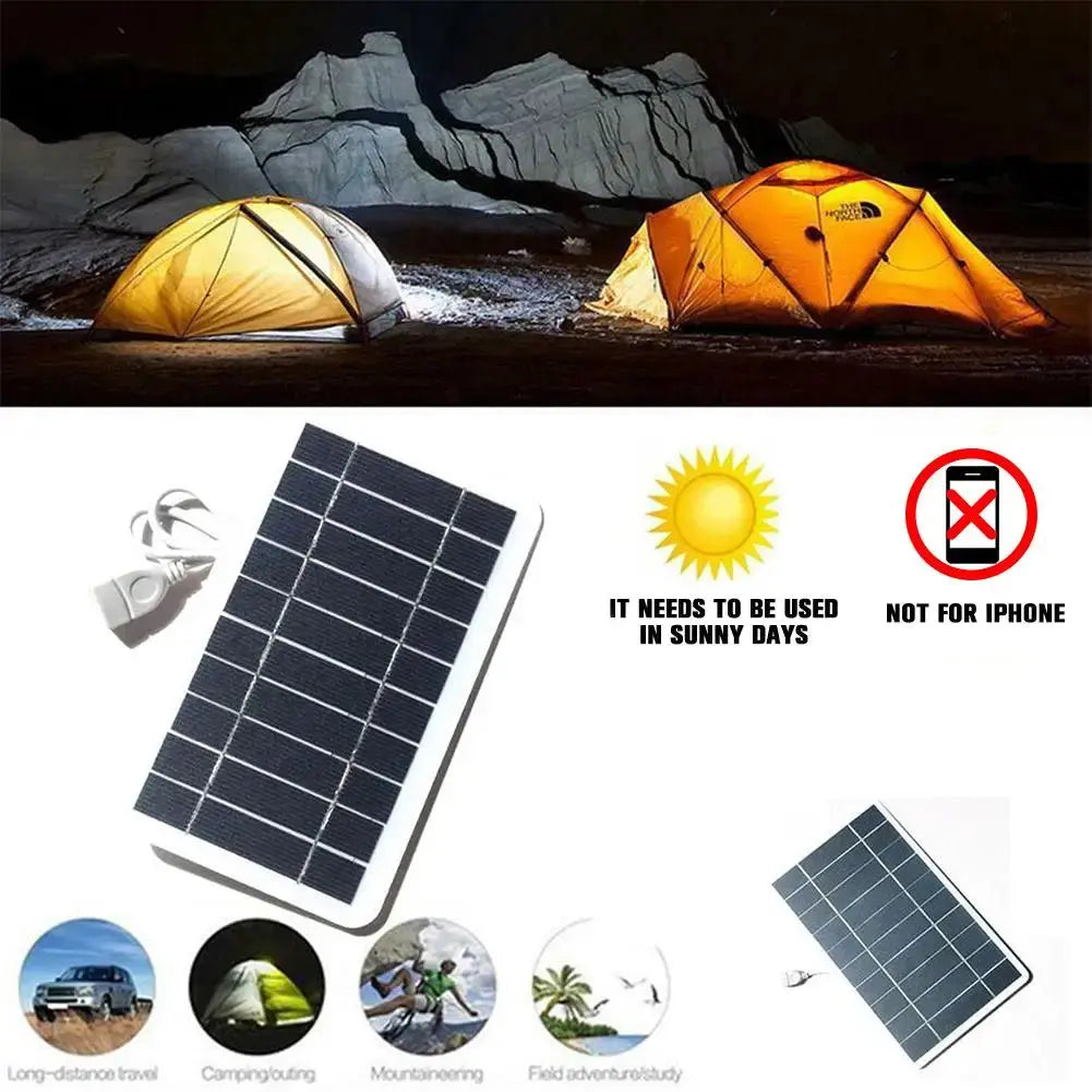 Portable Solar Panel 5V 2W Solar Plate With USB Safe Charge Stabilize Battery Charger For Power Bank Phone Outdoor Camping Home - Suncollections