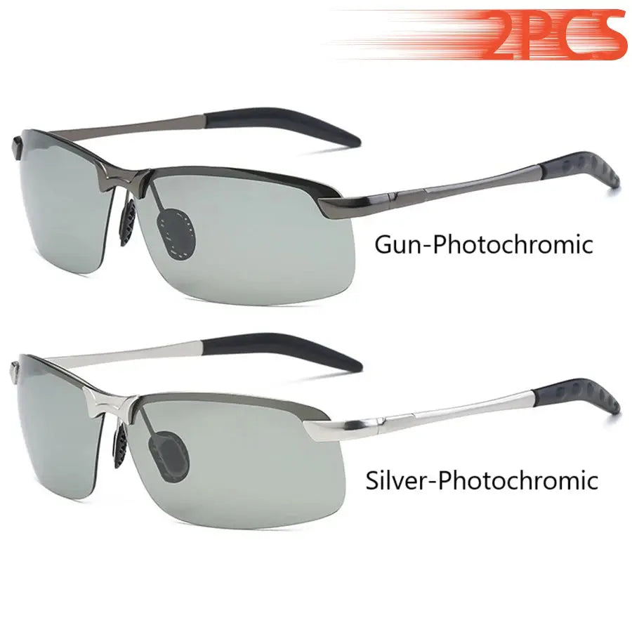 Men Photochromic Polarized Sunglasses Driving Fishing Chameleon Glasses Change Color Sun Glasses Day Night Vision UV400 Eyewear - Suncollections