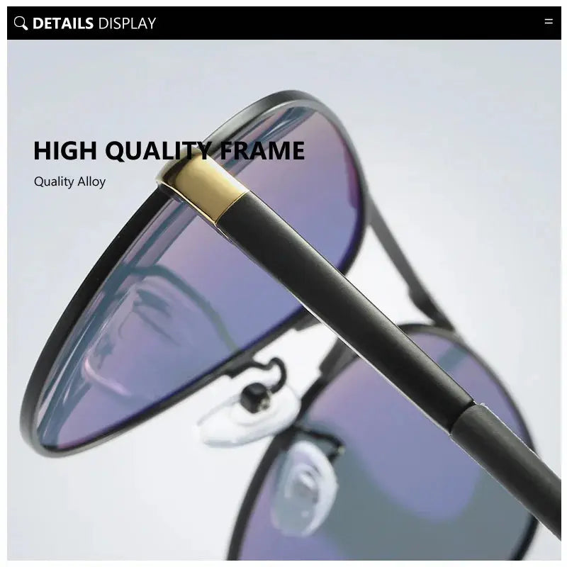 AOWEAR Men's Aviation Sunglasses Men Polarized Mirror Sunglass for Man HD Driving Pilot Sun Glasses lunettes de soleil homme - Suncollections