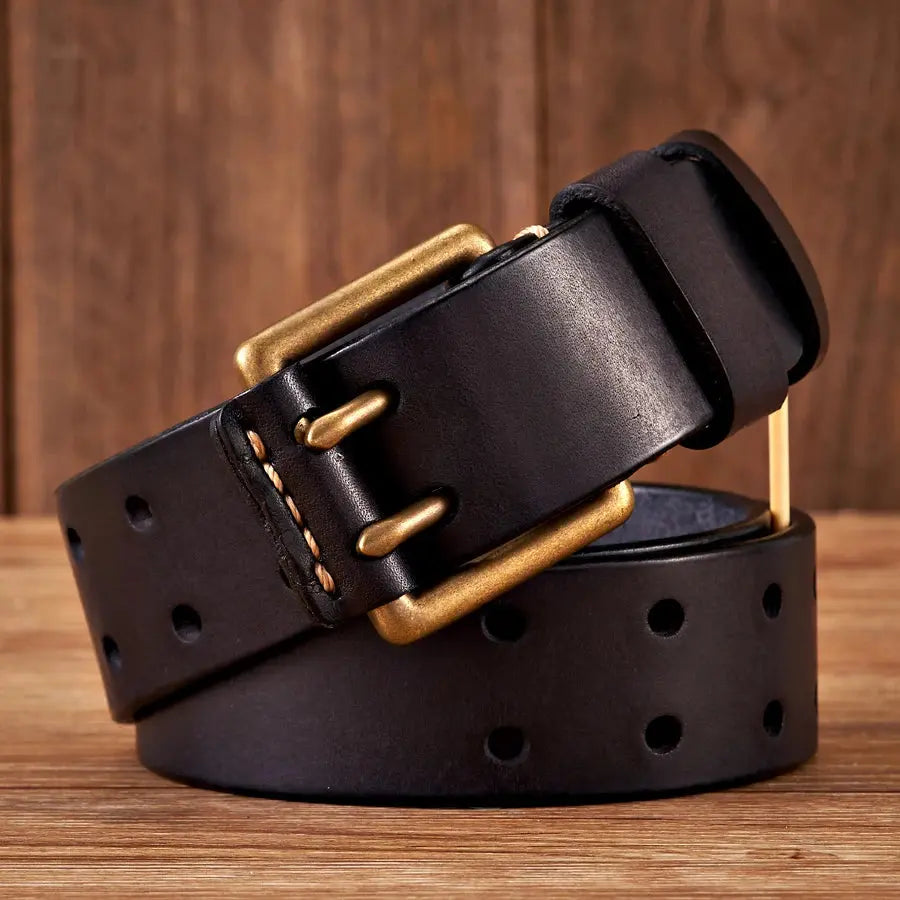3.8cm Wide Vintage Men's Belt Cowhide Genuine - Suncollections
