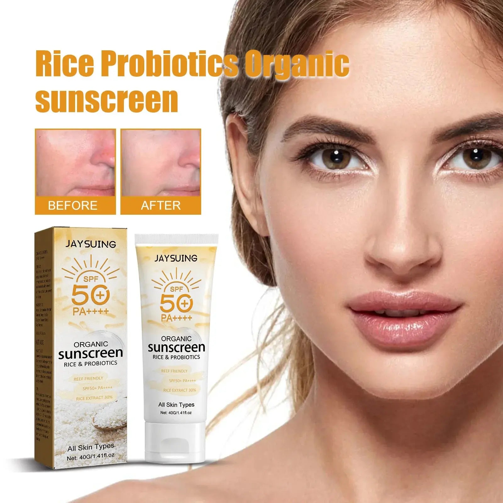 Summer organic sunscreen face body Sunblock outdoor isolation UV protection SPF 50 Moisturizing whiten not greasy sun cream - Suncollections