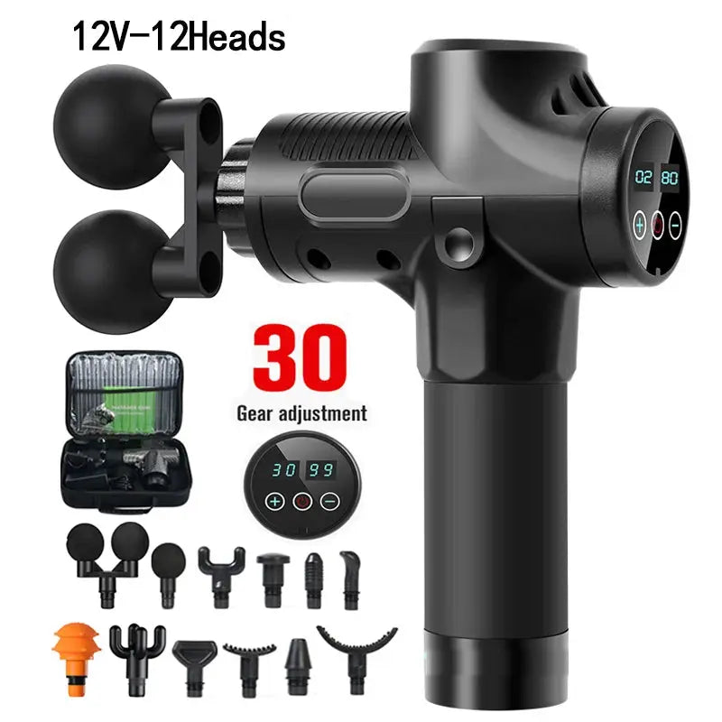 12V Professional Massage Gun With Portable Bag - Suncollections