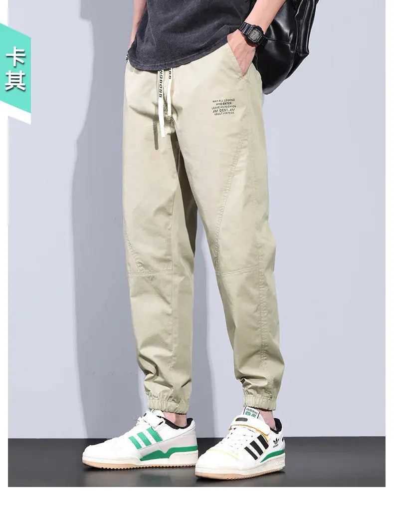 Spring Summer New Style Elastic Waist Casual Pants for Men Suncollections