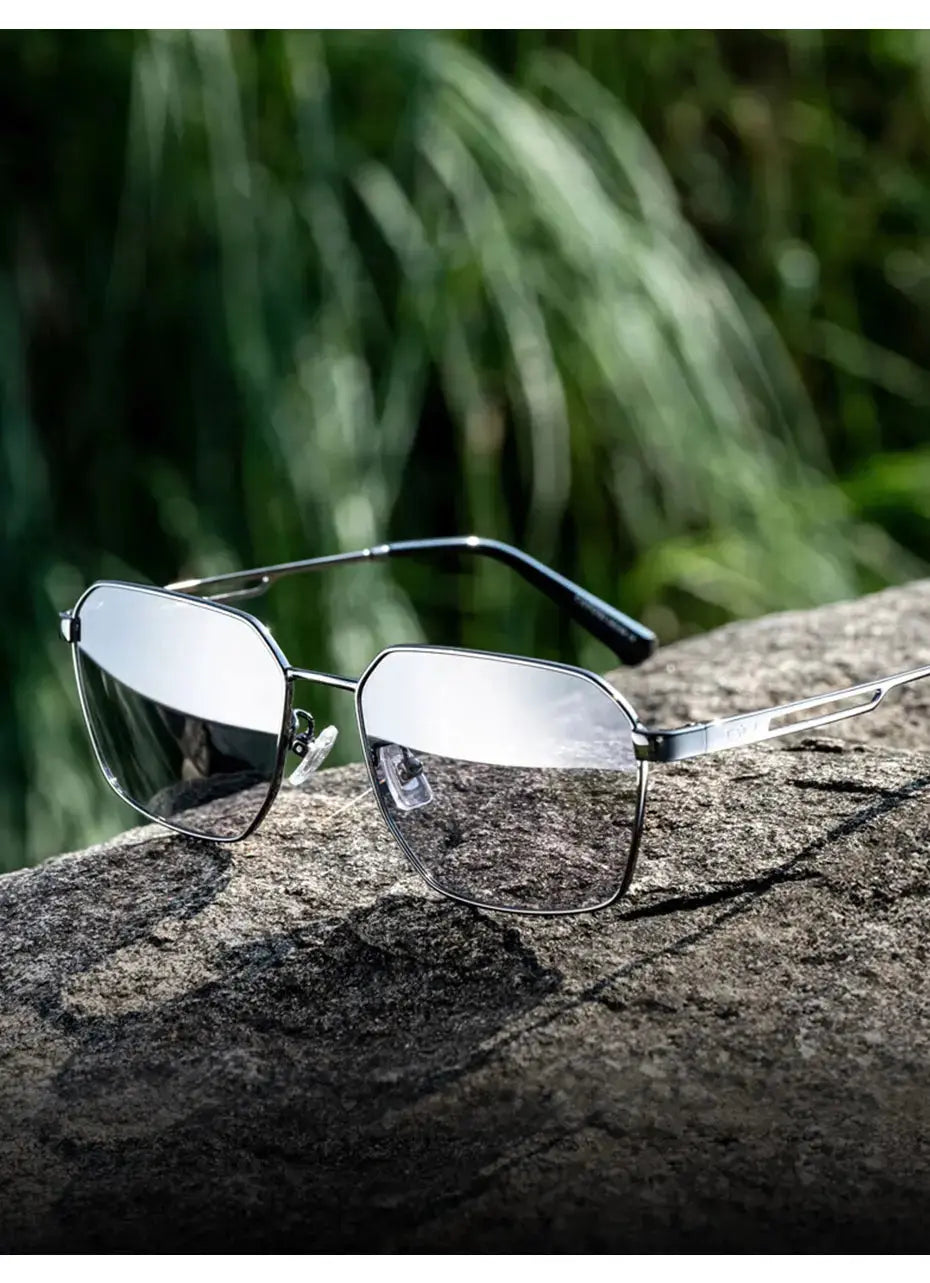 CAPONI Polarized Sunglasses Men Outdoor Brand Design Black Sun Glasses Driving UV400 Protect Photochromic Gray Glasses BS24708 - Suncollections