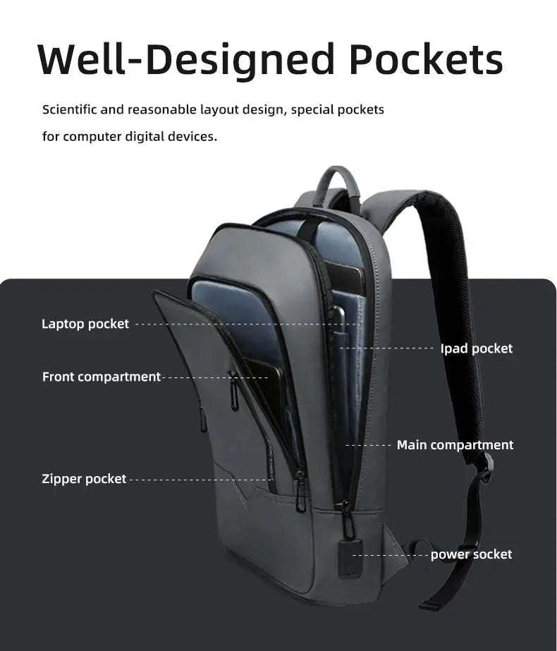 Heroic Knight Laptop Work Backpack Slim Men Waterproof Multifunctional 15.6"17" Business Trip Backpack Fashion Male School Bag - Suncollections