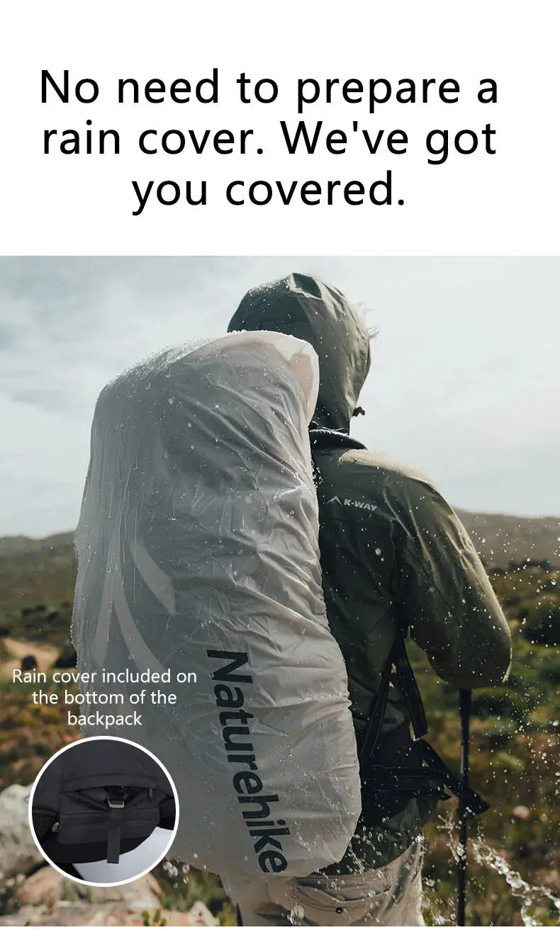 Naturehike 70L Camping Backpack Ergonomic Large Capacity Hiking Bags For Man With Rain Cover Outdoor Travel Trekking Backpacks - Suncollections