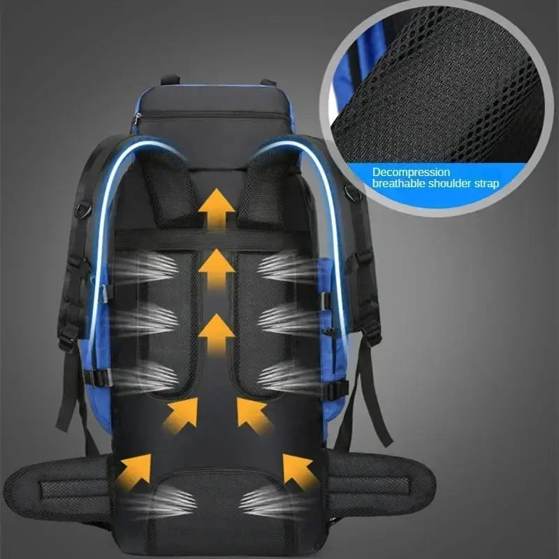 90L Waterproof Hiking Camping Backpack Trekking Bag Rucksack Large Capacity Travel Outdoor Sports Bags Camping Equipments - Suncollections