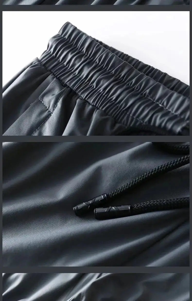 Summer Quick-drying Ice Silk Casual Pants Men's Ultra-thin Elastic Nine-point Pants Loose Drape Solid  Beam Feet Pants 7XL Suncollections