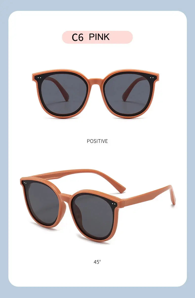 3-12 Years Kids Polarized Sunglasses Boys' Cool Girls Soft TPEE Frame Cat Eye Design Fashion Sun UV400 Protection Oval Glasses - Suncollections