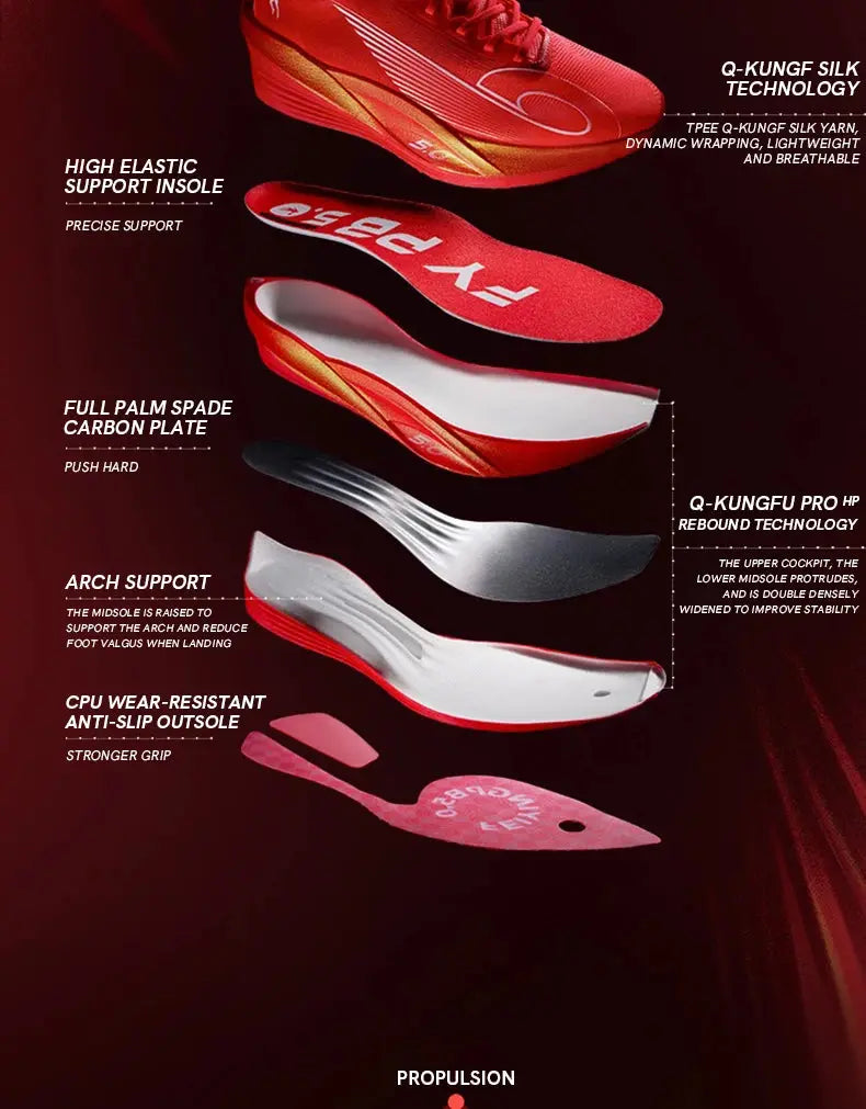 QIAODAN Feiying PB5.0 Professional Marathon Racing Running Shoes Men's 2025 Full-length Carbon Plate Sports Shoes QDB023252299 Suncollections