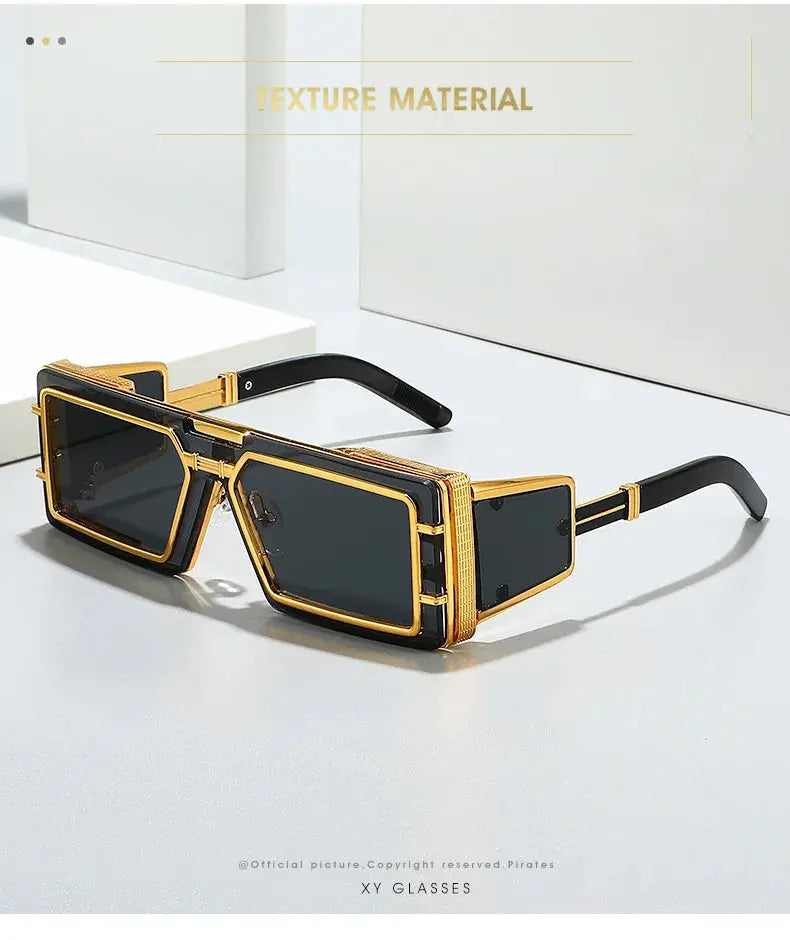 Square Punk Sunglasses Women Men Vintage Luxury Steampunk Sun Glasses Women Fashion Trendy Brand Design Driving Shades UV400 - Suncollections