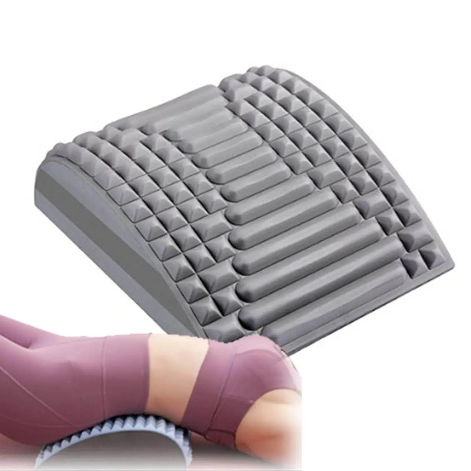 Back Stretcher Back Cracker Back Cracking Device Spine Deck Back Board Lumbar Stretcher for Lower Back Pain Relief Suncollections