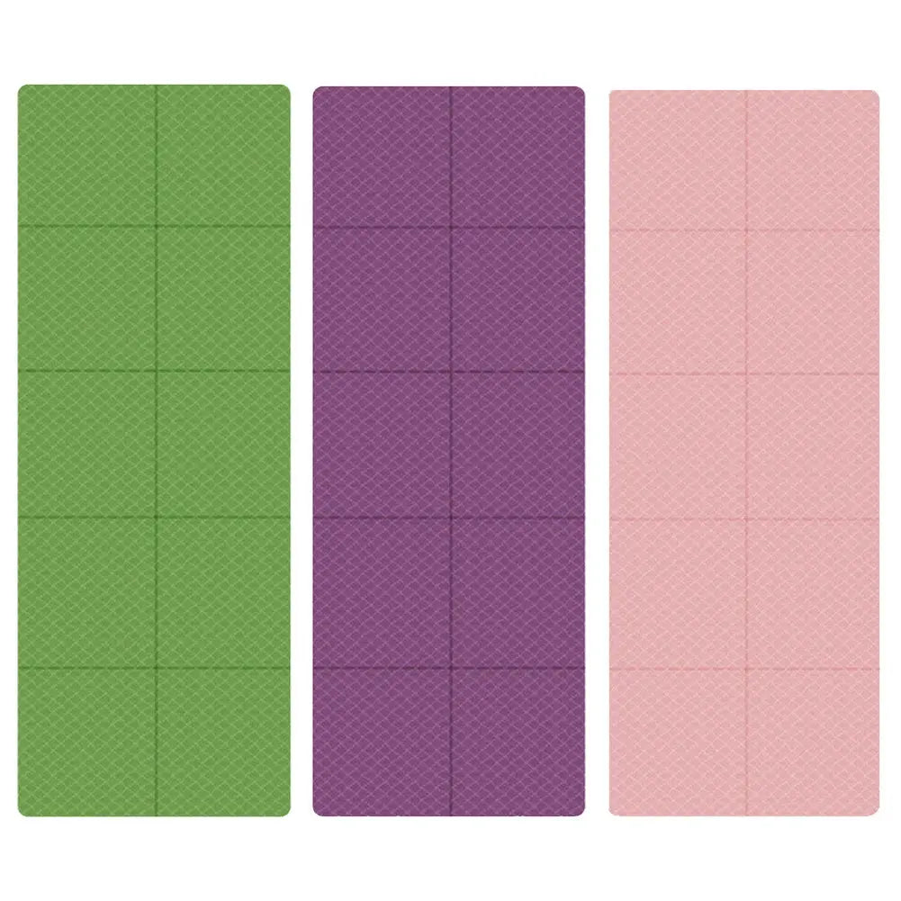 Foldable Yoga Mat 4mm Thick TPE Gym Mat Anti-Slip Yoga Mat Pilates Double Sided Multifunction Exercise Mat Yoga Pilates Workout - Suncollections