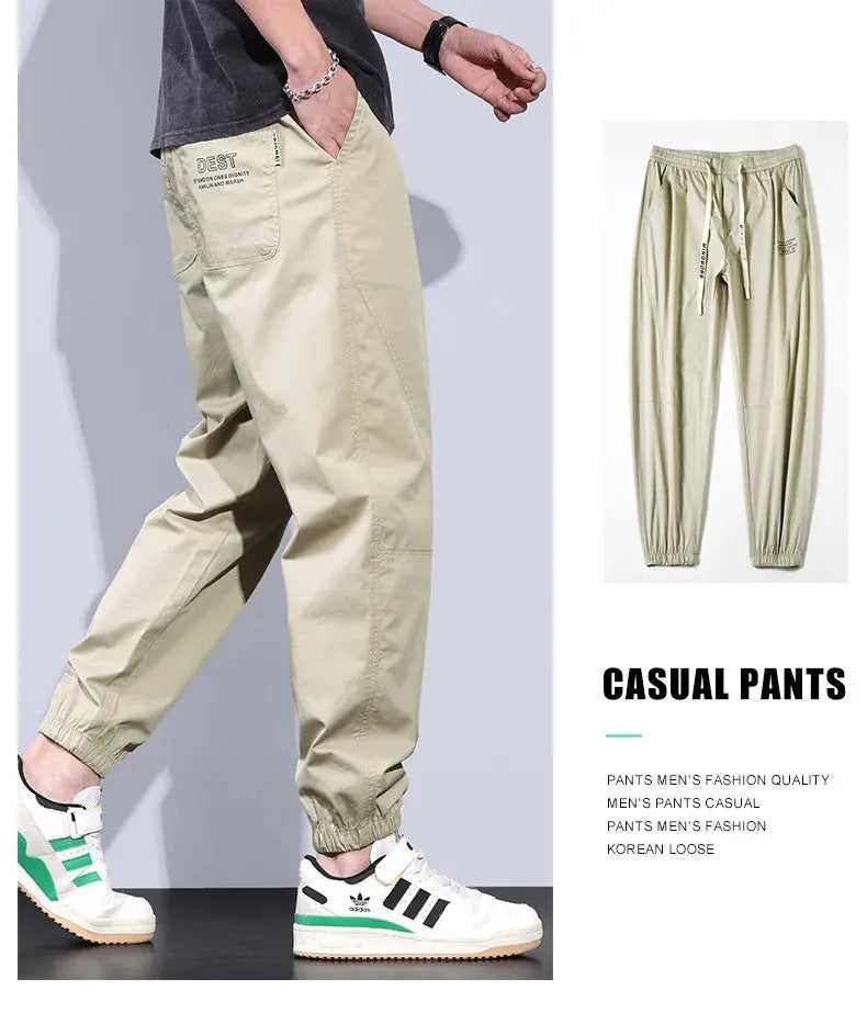 Spring Summer New Style Elastic Waist Casual Pants for Men Suncollections