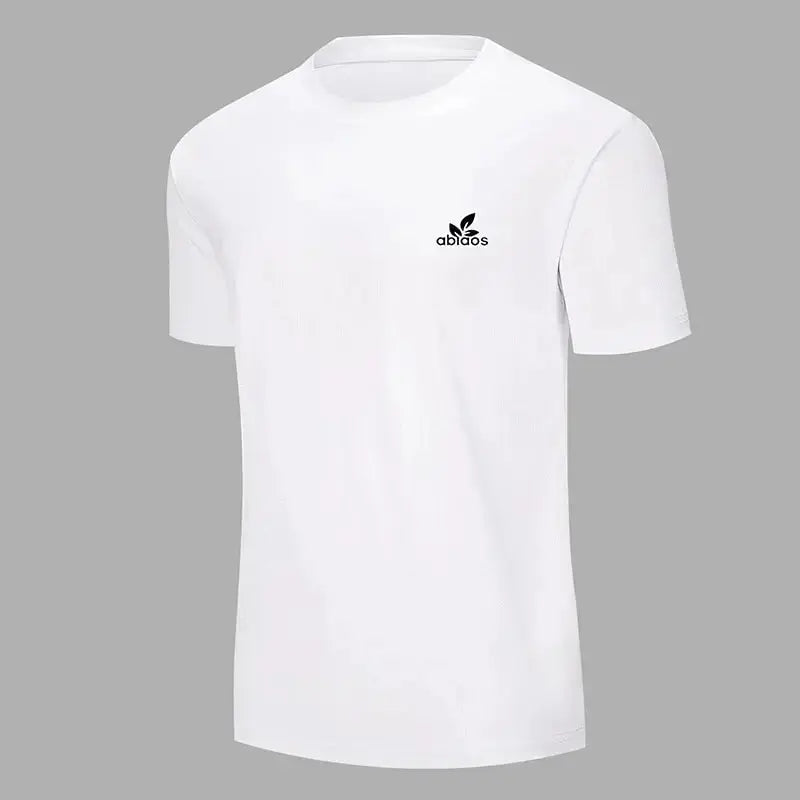 Men's Summer New Classic Solid Colour Loose Original Printed Short Sleeve T-Shirt Casual Comfortable Fashion Home Sports Tops - Suncollections