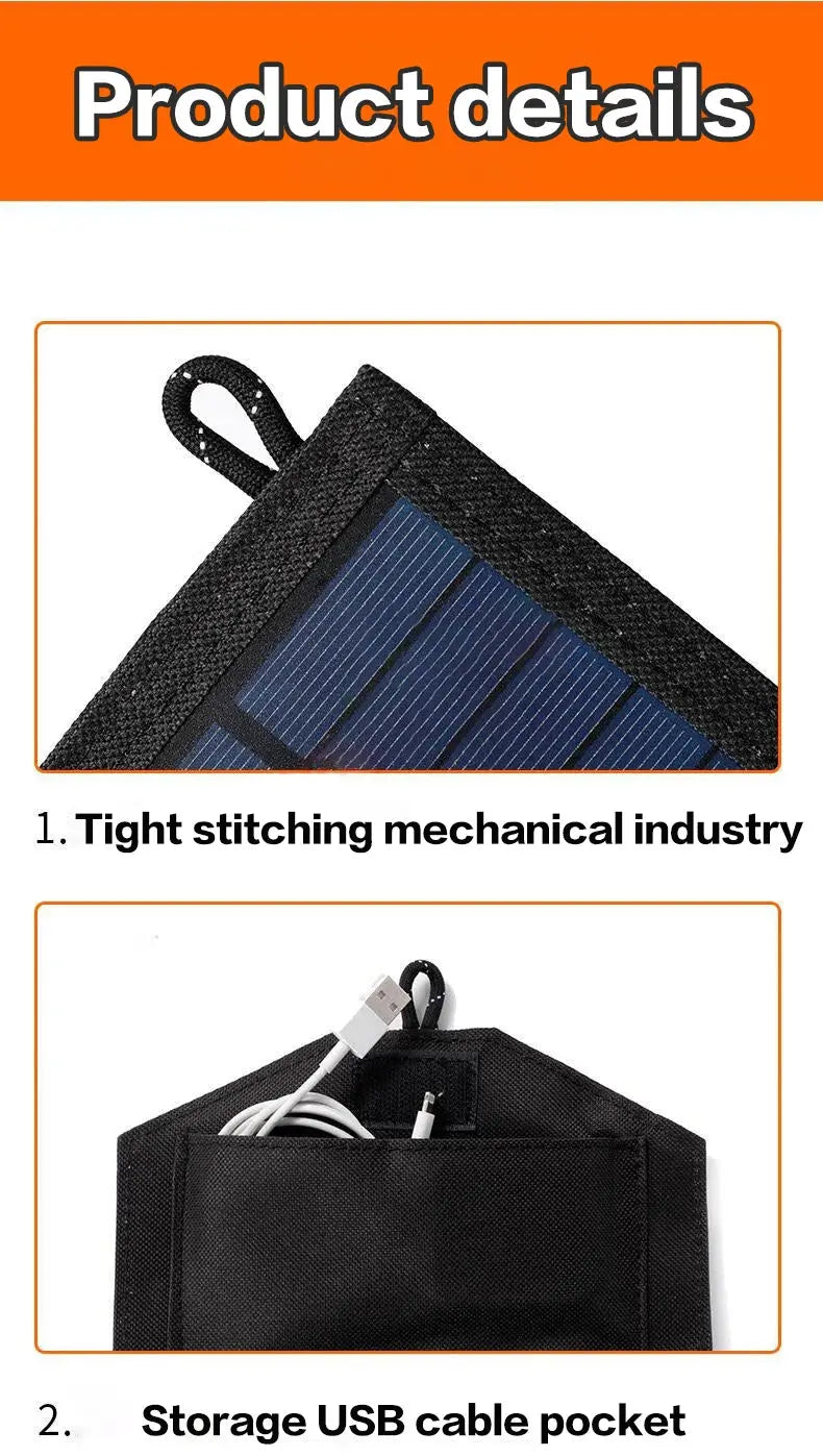 6-fold 800W Foldable solar panel portable solar panels charger USB 5V DC Full time power solar panel mobile power supply - Suncollections