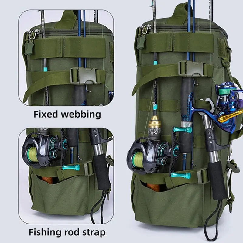 Fishing Backpack Tackle Bag with Rod Holders - Suncollections