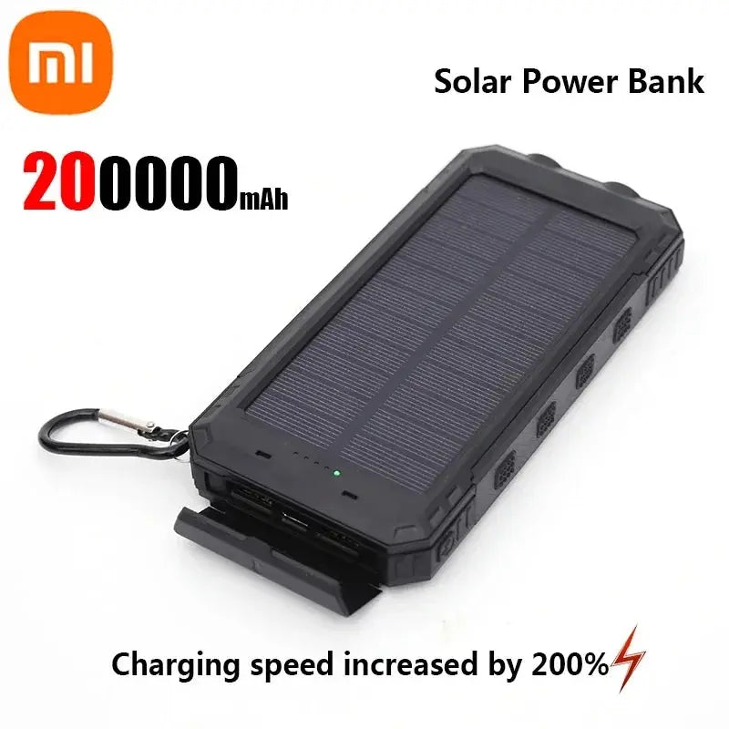 Xiaomi Solar 200000mAh Power Bank Portable Large Capacity Charger Compatible with IOS Android USB-A and USB-C Fast Charging - Suncollections