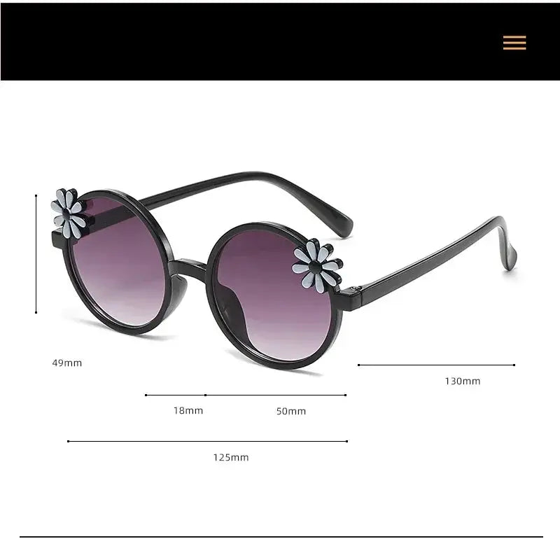 New Children's Glasses Floret Anti-ultraviolet Fashion Children's Sunglasses Outdoor Shading Travel Children's Mirror Eyewear - Suncollections