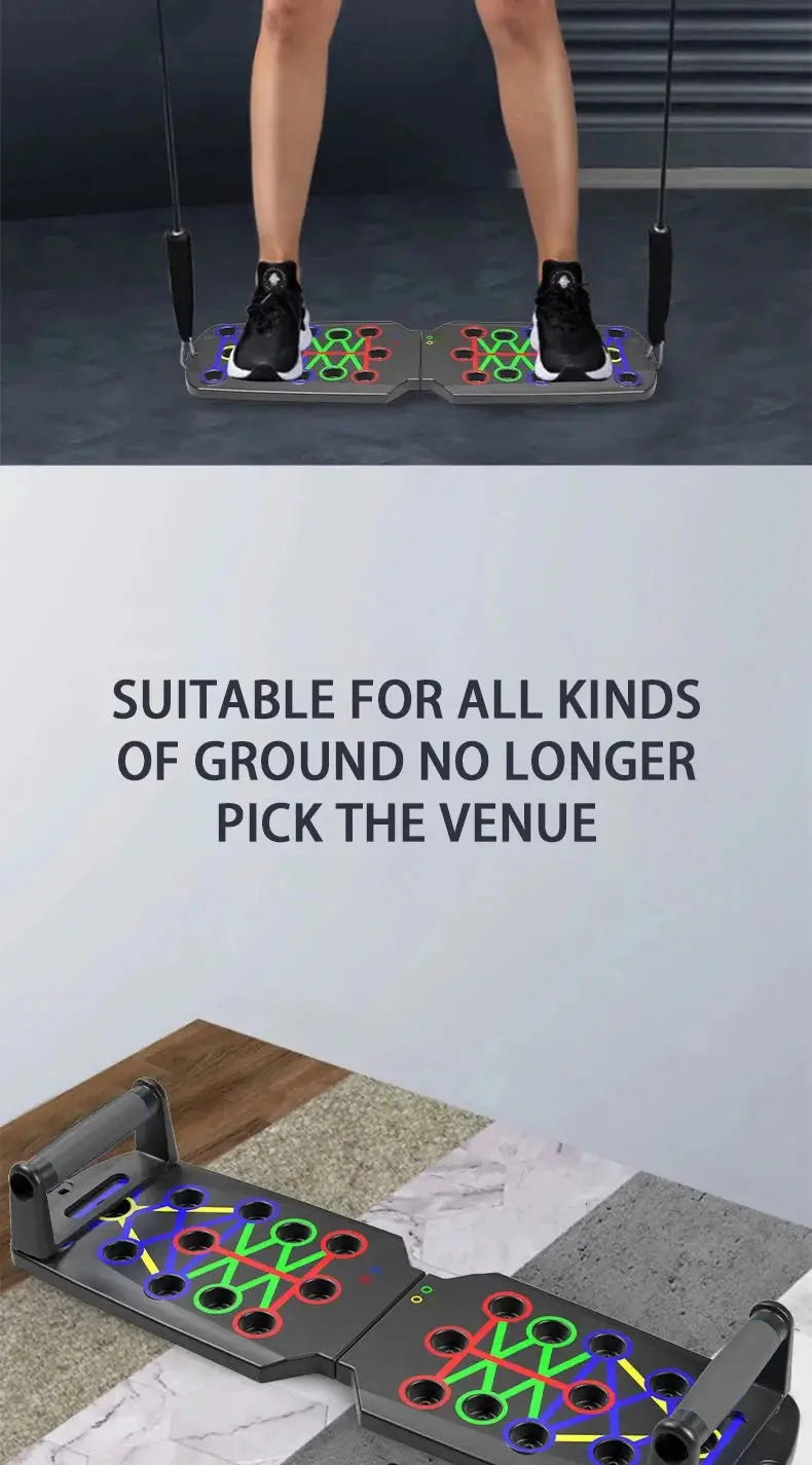 Portable Multifunctional Push-up Board Set With Handles - Suncollections