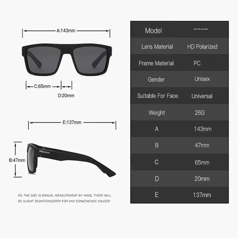 Fashion Sunglasses Square Male Sun Glasses Vintage Driving Fishing Travel Eyeglasses Sport Shades Classic - Suncollections