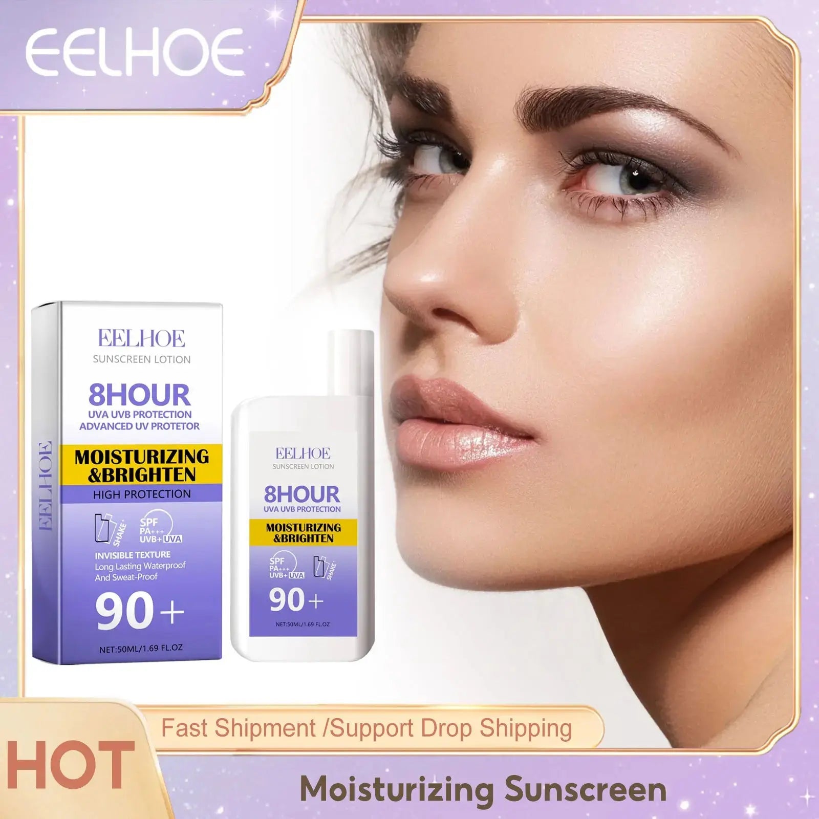 Sunscreen Cream Spf 90+ UV Protective Sunburn Repair Cream Sun Block Isolation Cream Moisturizing Oil-Control Skin Care Products - Suncollections