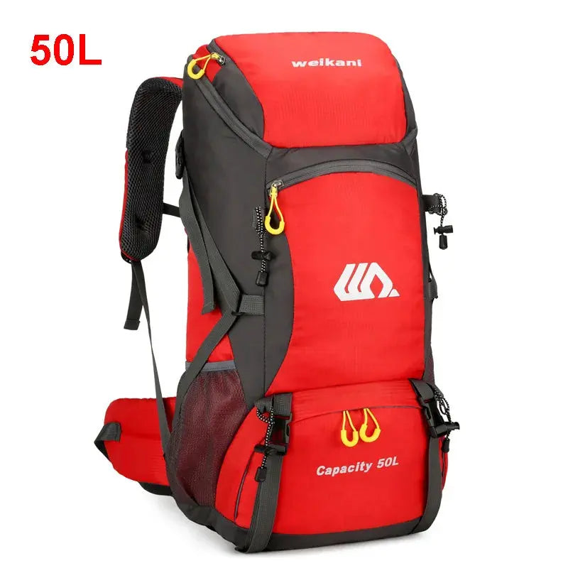 50L Travel Backpack Camping Men Large Hiking Bag Tourist Rucksack Waterproof Outdoor Sports Climbing Mountaineering Bag Luggage - Suncollections