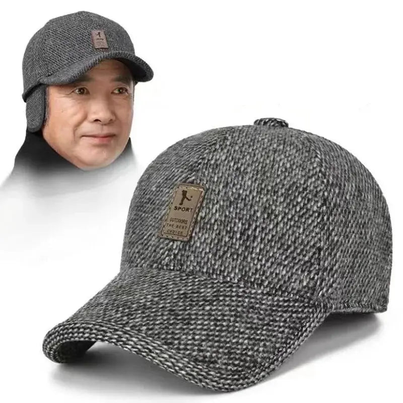 Cotton Hat Men's Hat Autumn And Winter Middle-Aged Dad Cloth Hat Single Old Man Windshield Baseball Hat Sun Hat - Suncollections