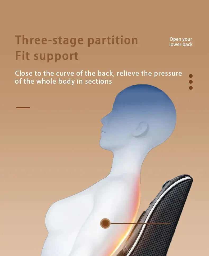 Electric Massage Neck Pillow Shiatsu Head Cervical Airbag Traction Body Back Waist Massager Car with Heating Vibrating Massage - Suncollections