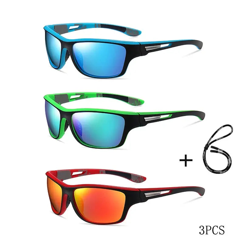 Polarized Fishing Sunglasses Men Driving Shades Male Sun Glasses Hiking Fishing Classic Sun Glasses And Anti Slip Rope - Suncollections