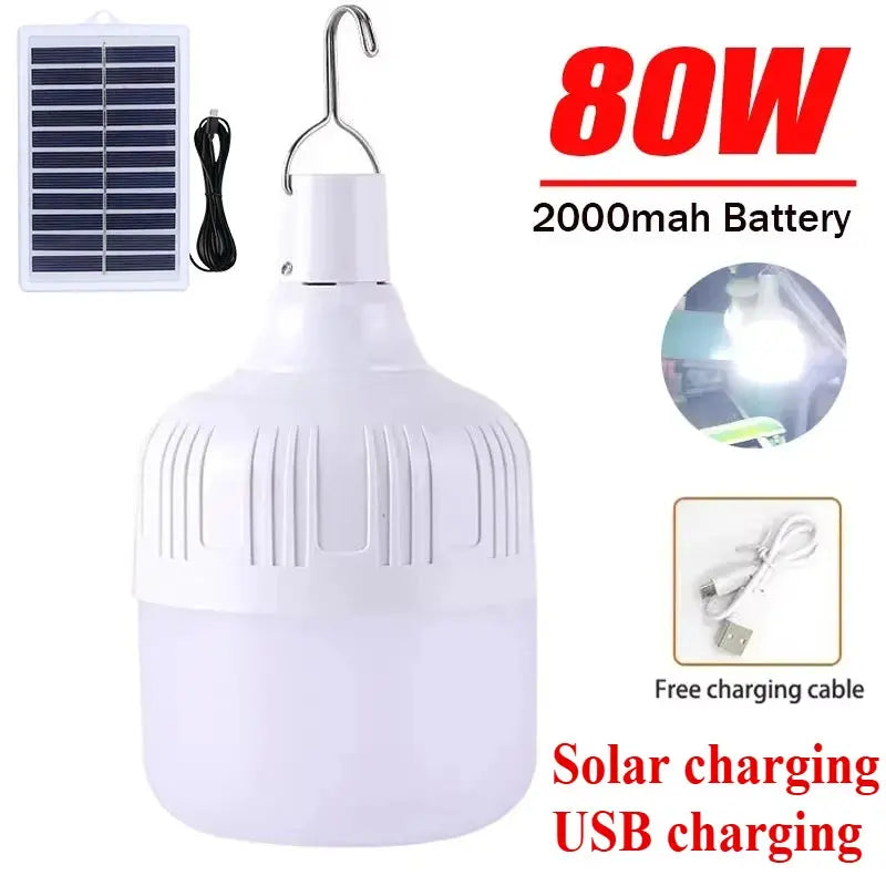 100-500W Rechargeable Portable LED Emergency Lights Outdoor Portable Lanterns Hanging Camping Energy Saving Bulb for Garden Tent - Suncollections