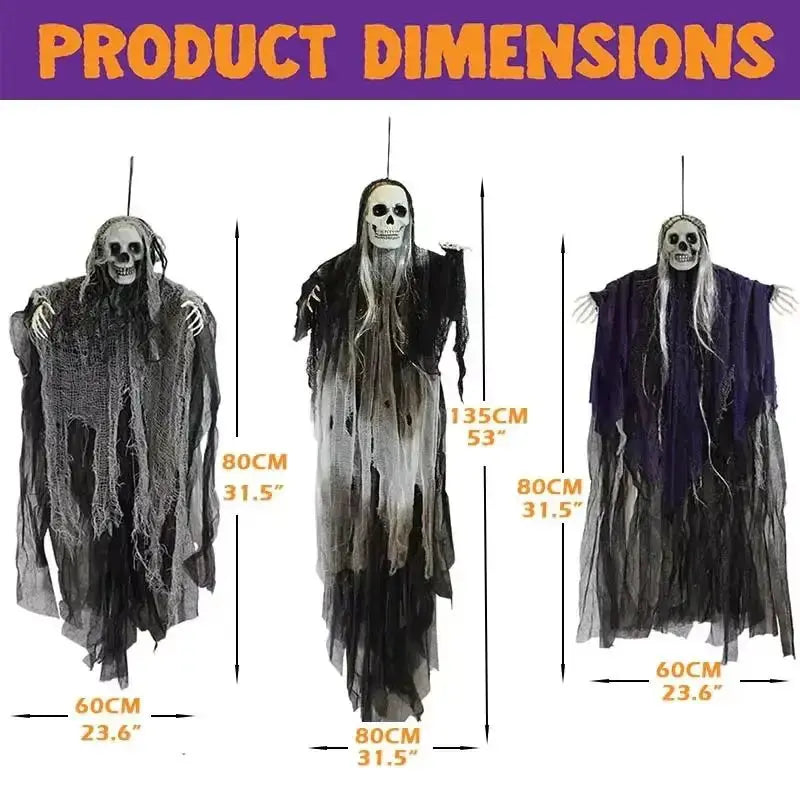 Hanging Halloween SkeletonGhosts Decorations Grim Reapers for Halloween Outdoor  Halloween Sound Control Light Up Ghost Suncollections