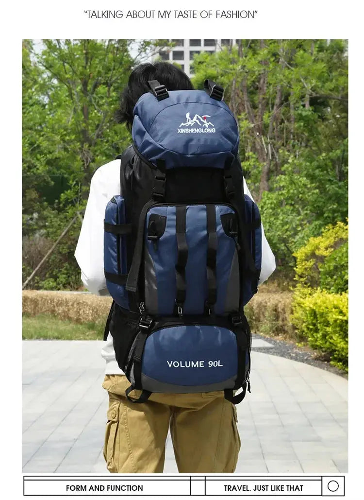 90L Waterproof Hiking Camping Backpack Trekking Bag Rucksack Large Capacity Travel Outdoor Sports Bags Camping Equipments - Suncollections