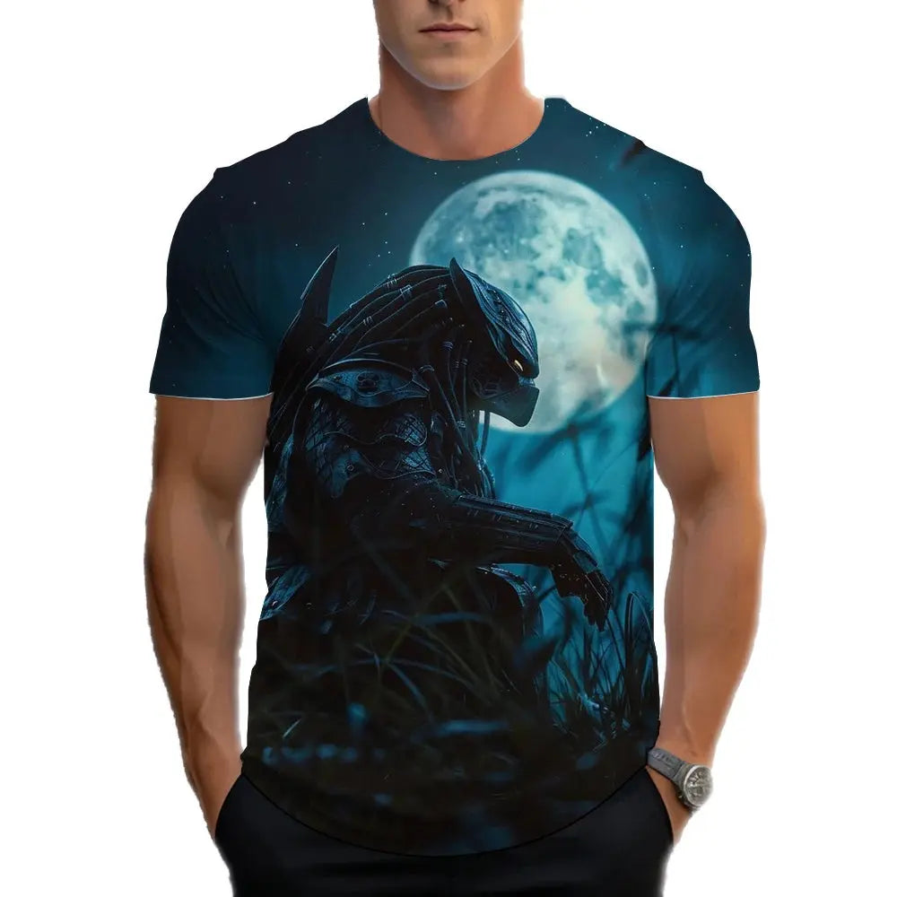 Predator Graphic T Shirt For Men Fashion Streetwear Hip Hop 3d Printed Horror Movie Alien T-shirt Summer Casual Womens Clothing - Suncollections