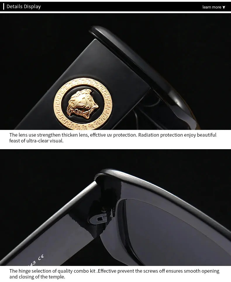 931 Export Cross-Border Popular Sunglasses European and American Street Photography Ins Popular Model Square Sunglasses - Suncollections