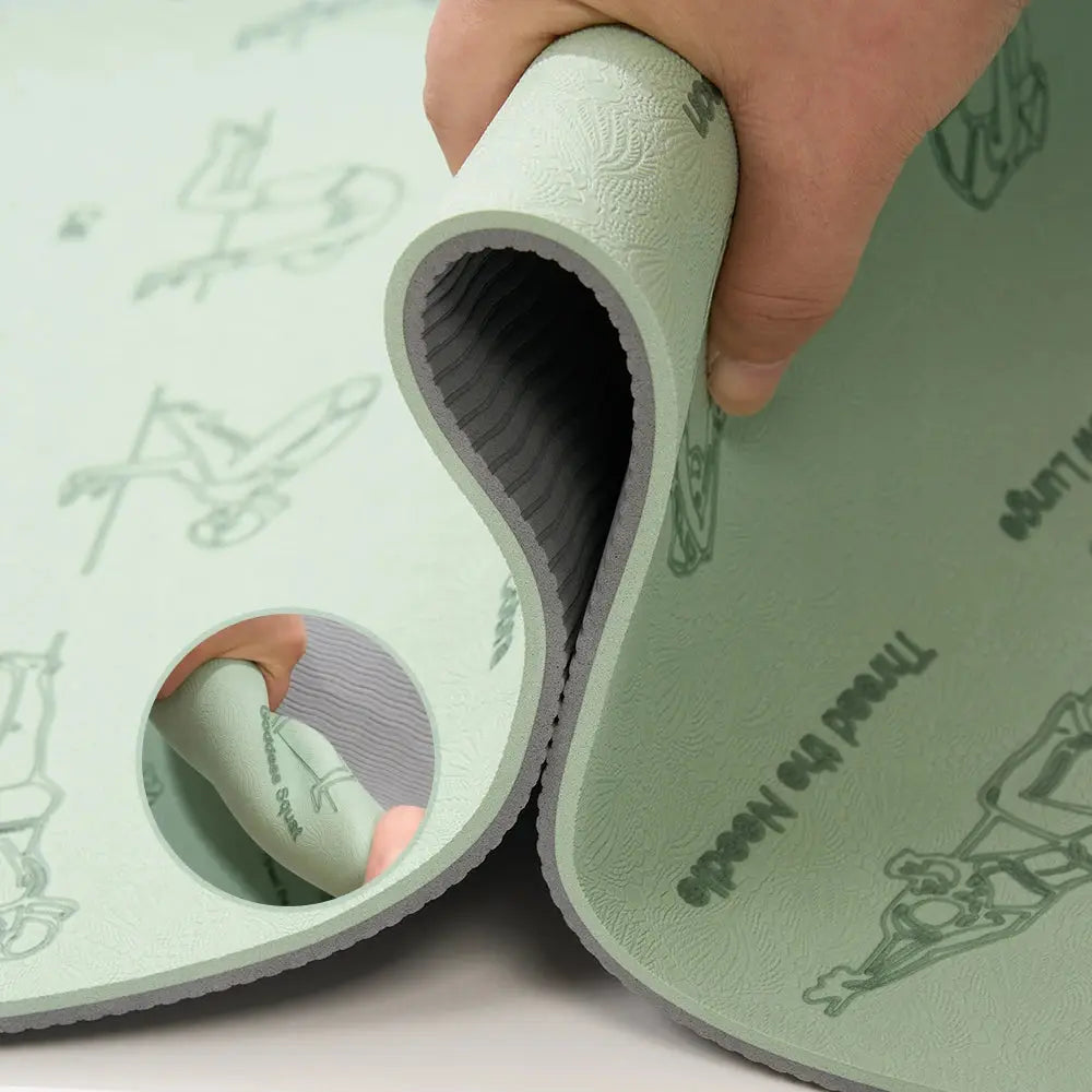 TPE Yoga Mat 183cm*57cm Eco-friendly Non-Slip Sports Fitness Mat For Exercise Yoga And Pilates Gymnastics Mat Fitness Equipment - Suncollections